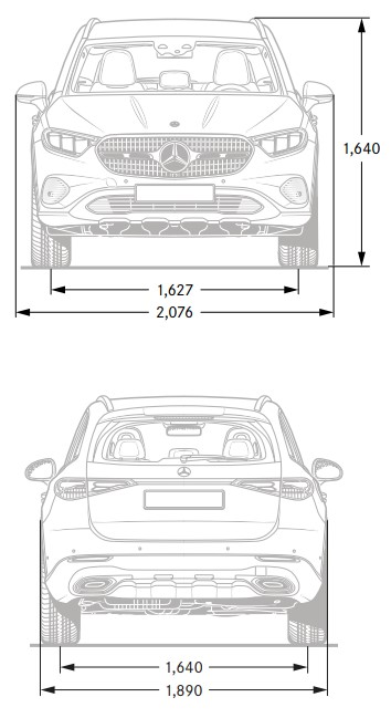 Mercedes-Benz GLC - rozmery